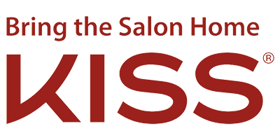 Brand logo for KISS with the slogan 'Bring the Salon Home' written above the red KISS lettering.
