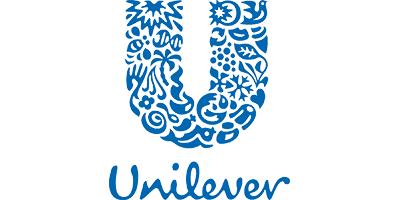 Unilever logo: blue, ornate U emblem with the word Unilever underneath.